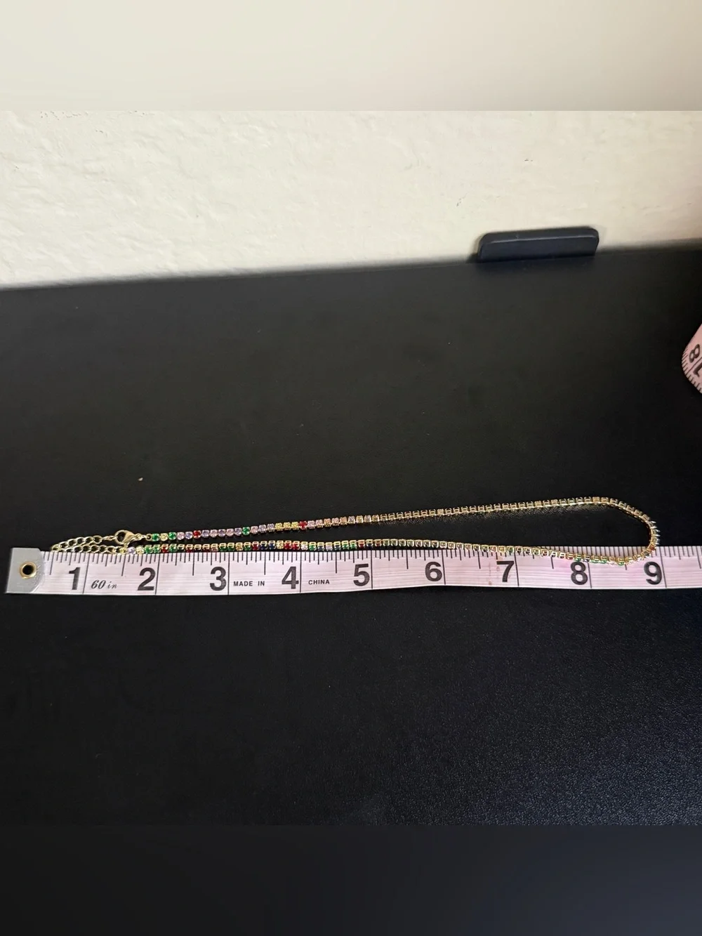 18K Gold Plated Multicolor CZ Tennis Necklace